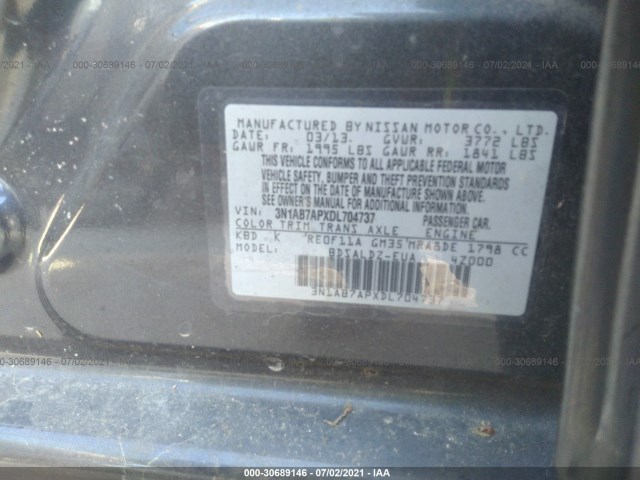 Photo 8 VIN: 3N1AB7APXDL704737 - NISSAN SENTRA 