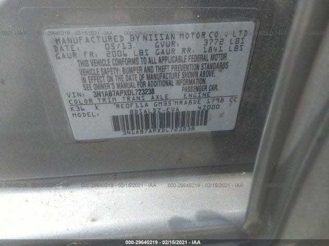 Photo 8 VIN: 3N1AB7APXDL723238 - NISSAN SENTRA 