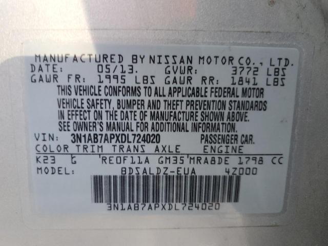 Photo 11 VIN: 3N1AB7APXDL724020 - NISSAN SENTRA S 