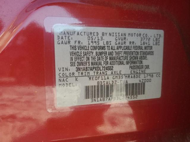 Photo 12 VIN: 3N1AB7APXDL724552 - NISSAN SENTRA S 