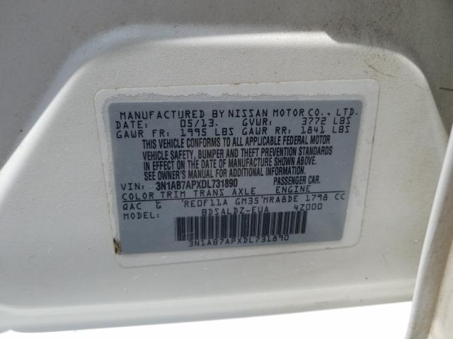 Photo 9 VIN: 3N1AB7APXDL731890 - NISSAN SENTRA S 