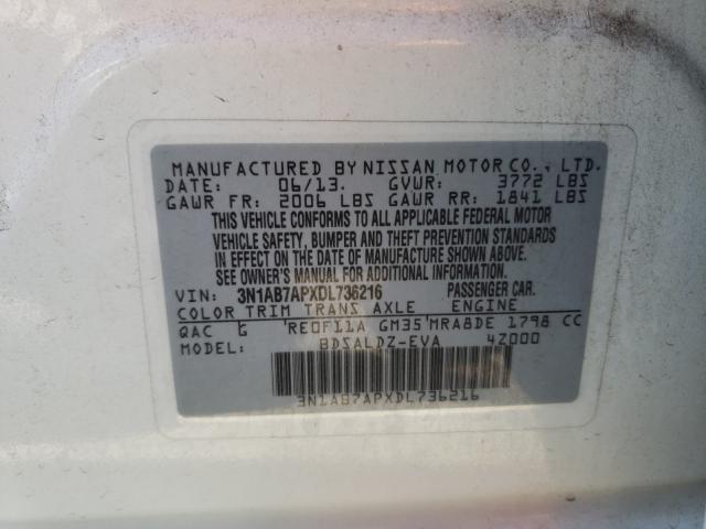 Photo 9 VIN: 3N1AB7APXDL736216 - NISSAN SENTRA S 