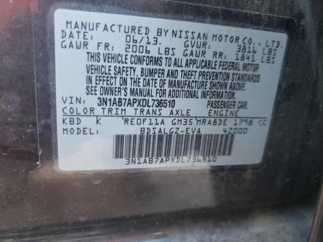 Photo 9 VIN: 3N1AB7APXDL736510 - NISSAN SENTRA S 