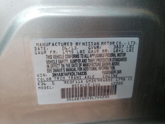 Photo 9 VIN: 3N1AB7APXDL744235 - NISSAN SENTRA S 