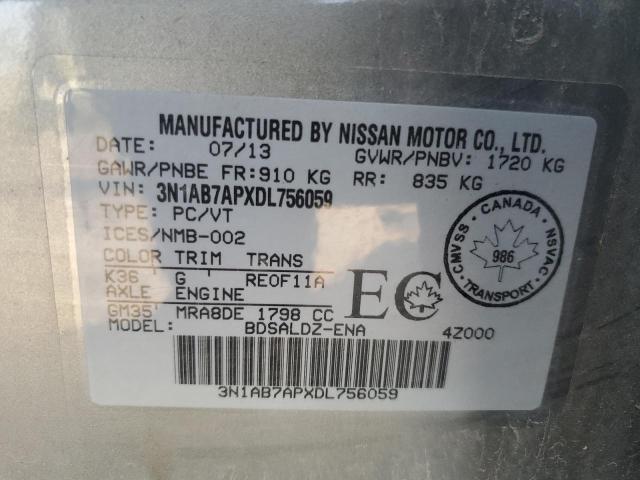 Photo 12 VIN: 3N1AB7APXDL756059 - NISSAN SENTRA S 