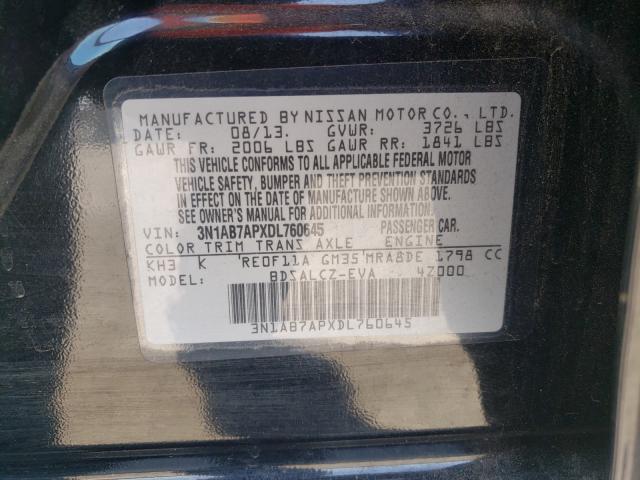 Photo 9 VIN: 3N1AB7APXDL760645 - NISSAN SENTRA S 