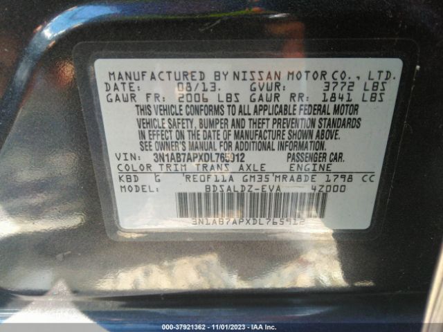 Photo 8 VIN: 3N1AB7APXDL765912 - NISSAN SENTRA 