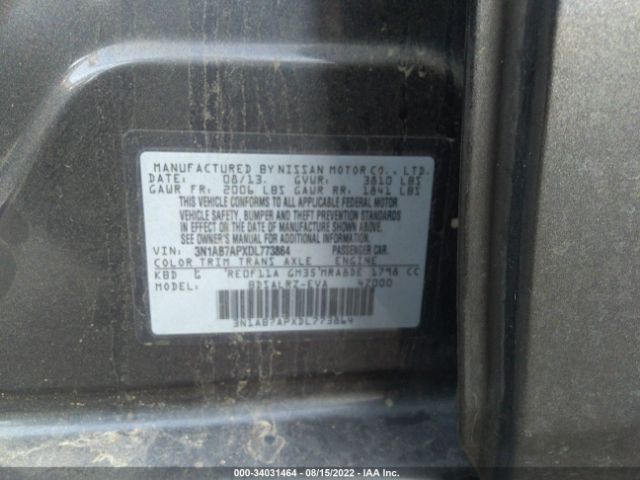 Photo 8 VIN: 3N1AB7APXDL773864 - NISSAN SENTRA 