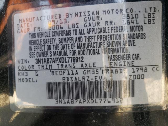 Photo 9 VIN: 3N1AB7APXDL776912 - NISSAN SENTRA S 