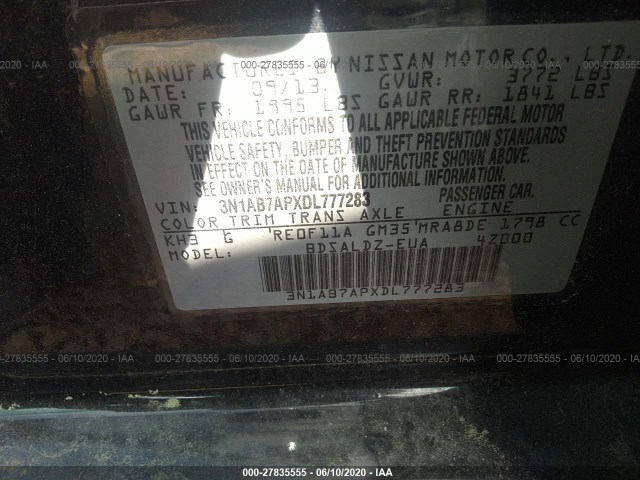 Photo 8 VIN: 3N1AB7APXDL777283 - NISSAN SENTRA 