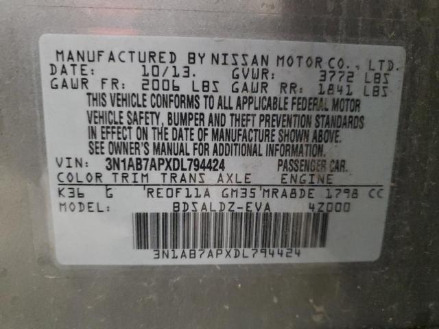 Photo 11 VIN: 3N1AB7APXDL794424 - NISSAN SENTRA S 