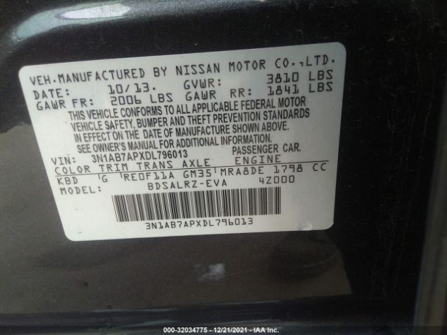 Photo 8 VIN: 3N1AB7APXDL796013 - NISSAN SENTRA 