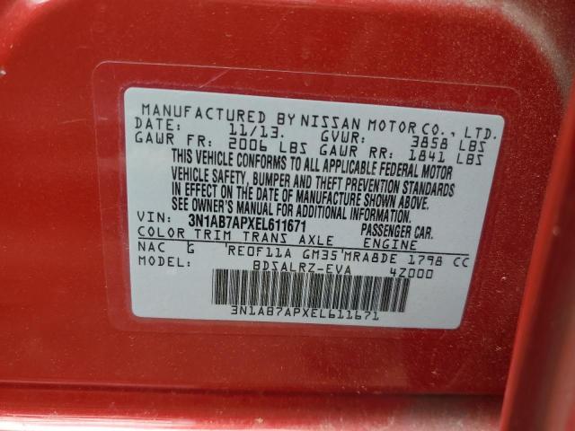 Photo 12 VIN: 3N1AB7APXEL611671 - NISSAN SENTRA S 