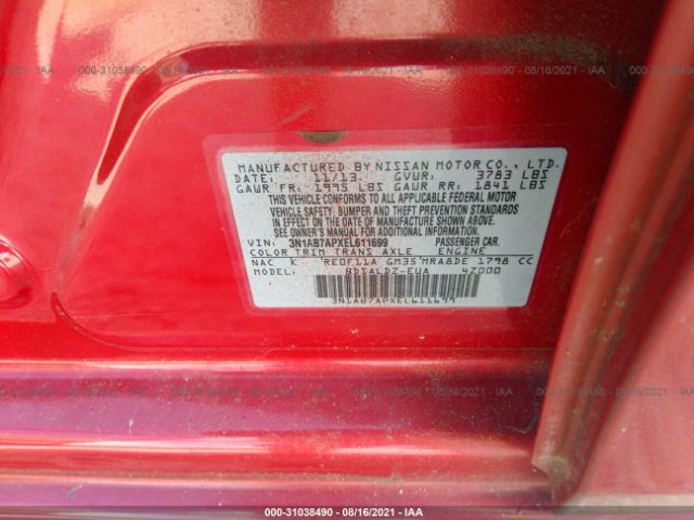 Photo 8 VIN: 3N1AB7APXEL611699 - NISSAN SENTRA 