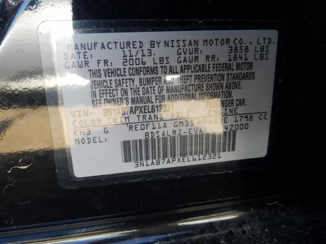 Photo 9 VIN: 3N1AB7APXEL612321 - NISSAN SENTRA S 