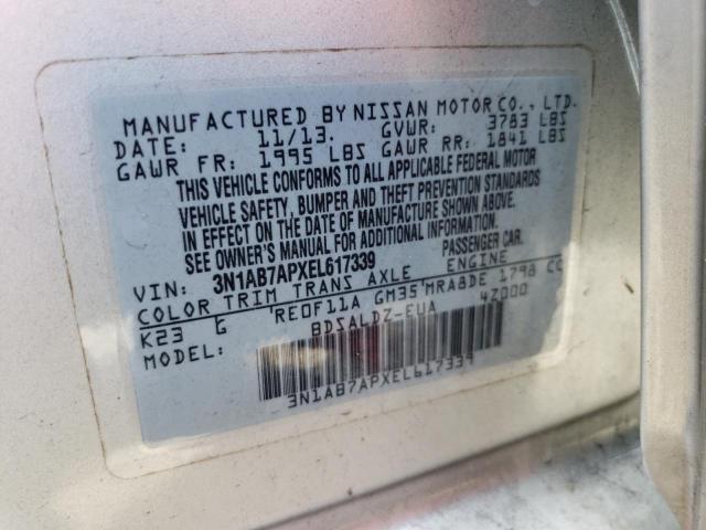 Photo 11 VIN: 3N1AB7APXEL617339 - NISSAN SENTRA S 