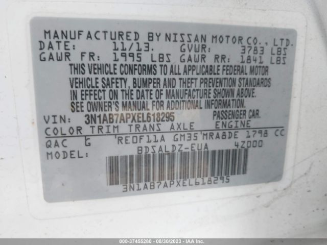 Photo 8 VIN: 3N1AB7APXEL618295 - NISSAN SENTRA 