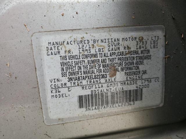 Photo 11 VIN: 3N1AB7APXEL622363 - NISSAN SENTRA S 