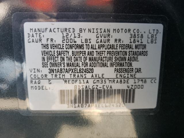 Photo 9 VIN: 3N1AB7APXEL624520 - NISSAN SENTRA S 