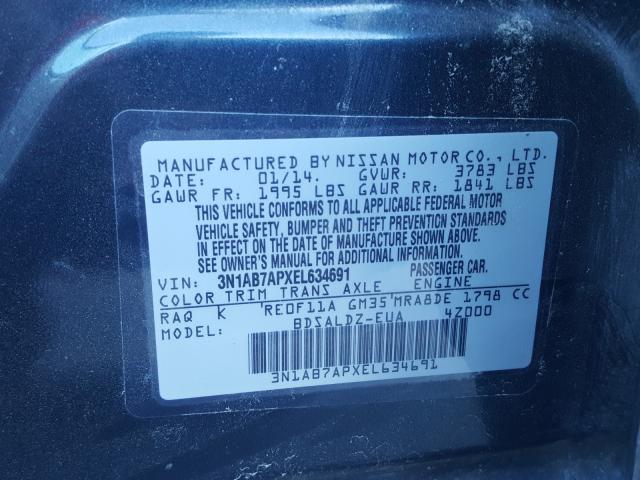 Photo 9 VIN: 3N1AB7APXEL634691 - NISSAN SENTRA S 