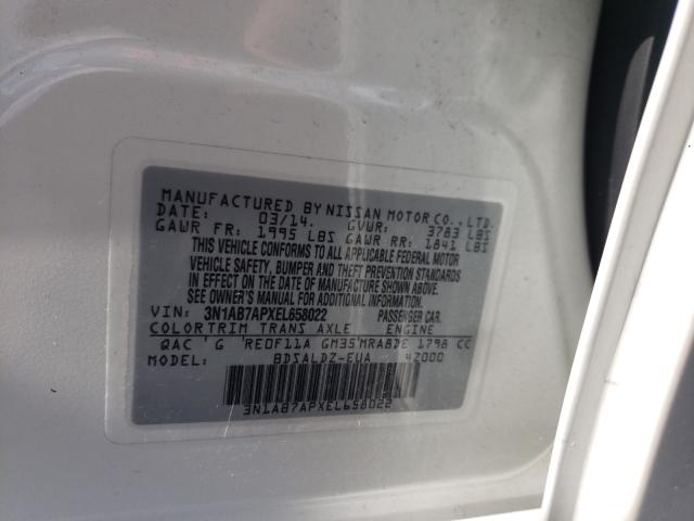 Photo 9 VIN: 3N1AB7APXEL658022 - NISSAN SENTRA S 