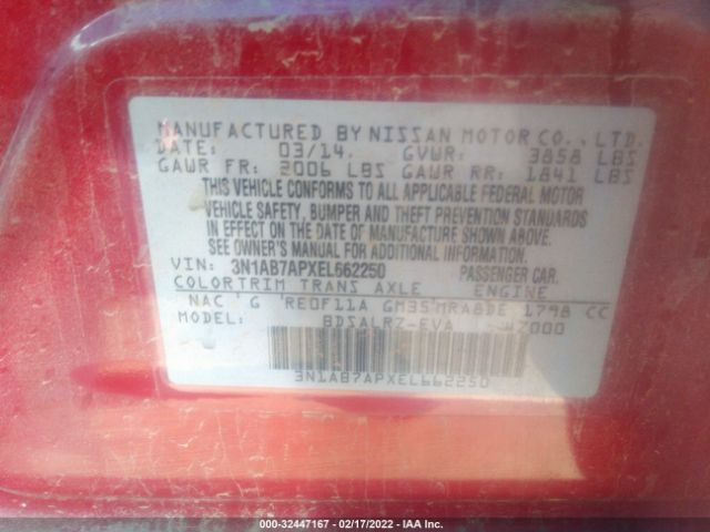 Photo 8 VIN: 3N1AB7APXEL662250 - NISSAN SENTRA 