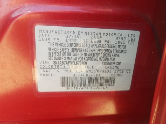 Photo 9 VIN: 3N1AB7APXEL676469 - NISSAN SENTRA 