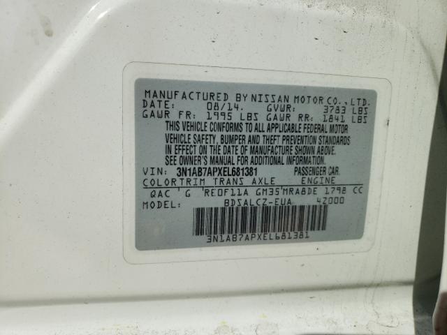 Photo 9 VIN: 3N1AB7APXEL681381 - NISSAN SENTRA S 