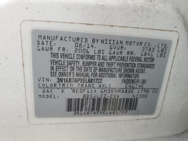 Photo 12 VIN: 3N1AB7APXEL681722 - NISSAN SENTRA S 