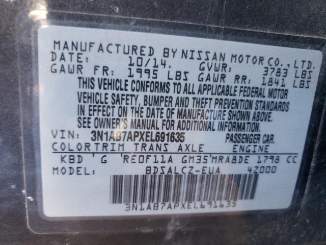 Photo 9 VIN: 3N1AB7APXEL691635 - NISSAN SENTRA S 