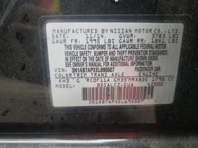 Photo 9 VIN: 3N1AB7APXEL695507 - NISSAN SENTRA S 