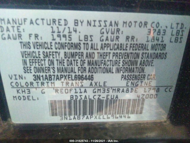 Photo 8 VIN: 3N1AB7APXEL696446 - NISSAN SENTRA 