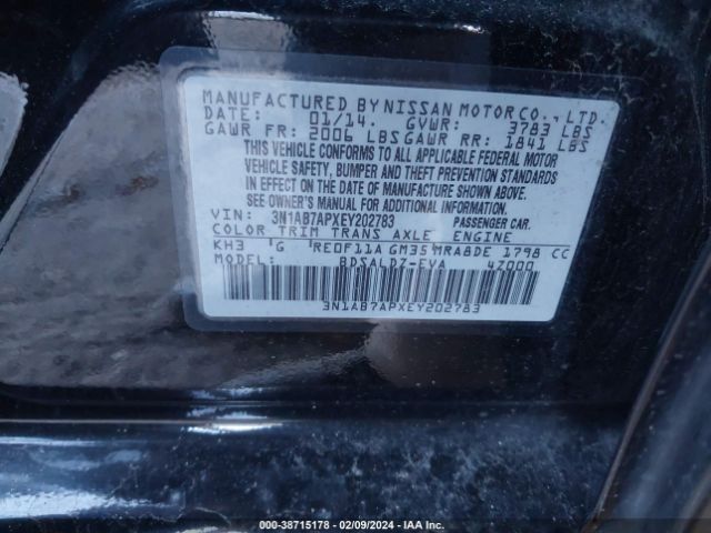 Photo 8 VIN: 3N1AB7APXEY202783 - NISSAN SENTRA 