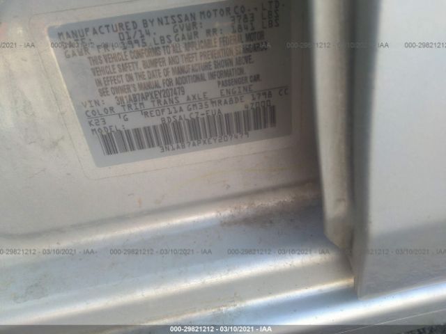 Photo 8 VIN: 3N1AB7APXEY207479 - NISSAN SENTRA 