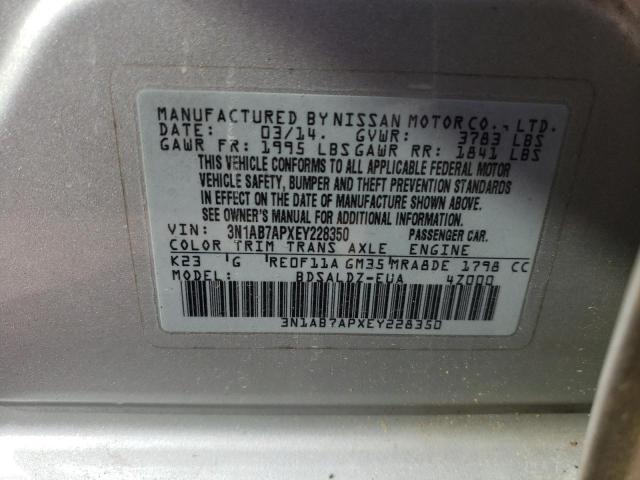 Photo 11 VIN: 3N1AB7APXEY228350 - NISSAN SENTRA S 