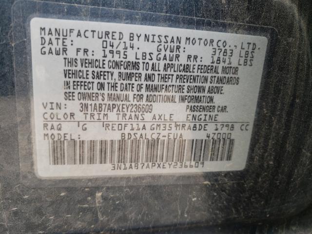 Photo 9 VIN: 3N1AB7APXEY236609 - NISSAN SENTRA S 