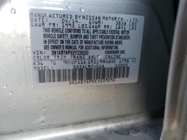 Photo 11 VIN: 3N1AB7APXEY239090 - NISSAN SENTRA S 