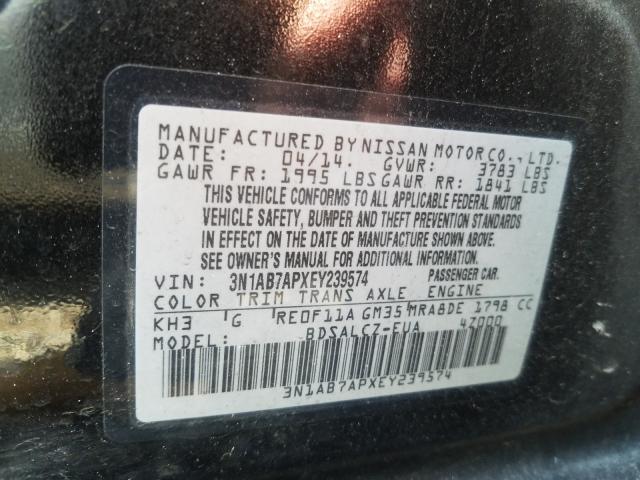 Photo 9 VIN: 3N1AB7APXEY239574 - NISSAN SENTRA S 