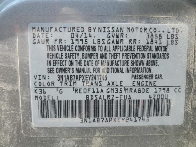 Photo 11 VIN: 3N1AB7APXEY241745 - NISSAN SENTRA S 