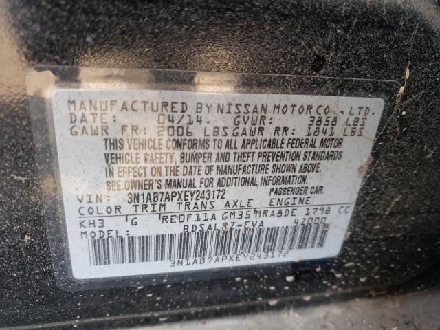 Photo 9 VIN: 3N1AB7APXEY243172 - NISSAN SENTRA S 