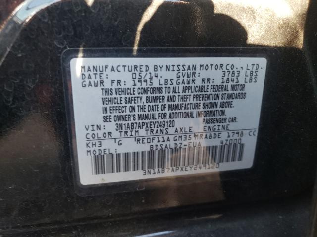 Photo 9 VIN: 3N1AB7APXEY249120 - NISSAN SENTRA S 