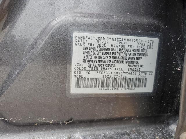 Photo 11 VIN: 3N1AB7APXEY249408 - NISSAN SENTRA S 