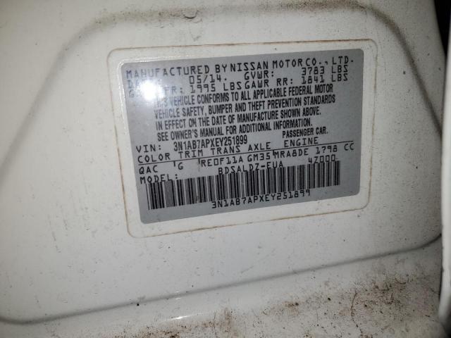 Photo 12 VIN: 3N1AB7APXEY251899 - NISSAN SENTRA S 