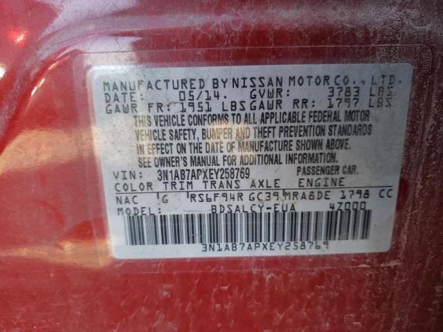 Photo 12 VIN: 3N1AB7APXEY258769 - NISSAN SENTRA S 