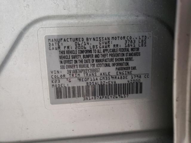 Photo 9 VIN: 3N1AB7APXEY269657 - NISSAN SENTRA S 