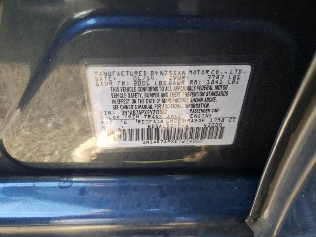 Photo 9 VIN: 3N1AB7APXEY274082 - NISSAN SENTRA S 