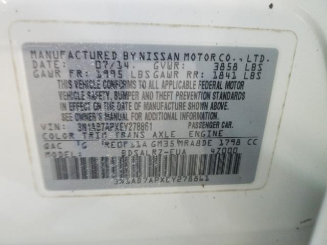 Photo 9 VIN: 3N1AB7APXEY278861 - NISSAN SENTRA S 