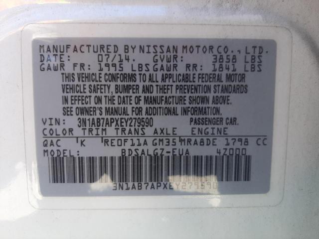 Photo 9 VIN: 3N1AB7APXEY279590 - NISSAN SENTRA S 