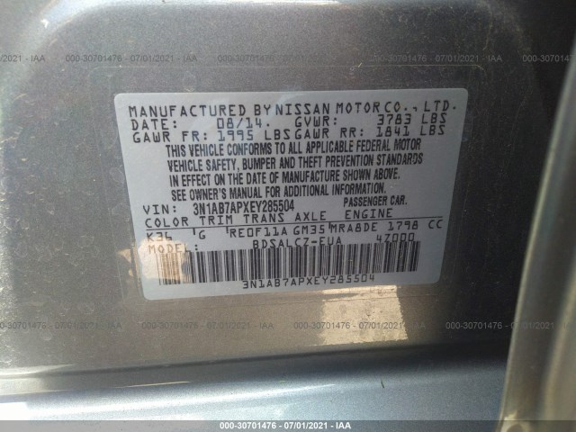 Photo 8 VIN: 3N1AB7APXEY285504 - NISSAN SENTRA 