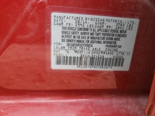 Photo 9 VIN: 3N1AB7APXEY285874 - NISSAN SENTRA S 